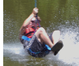 zip line water plunge