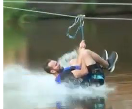 zipline water plunge